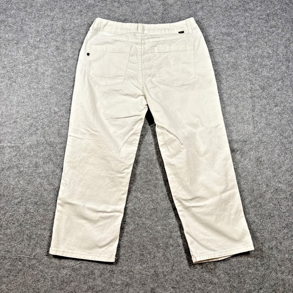 Jag Jeans Womens Size 8 (Fits 30x22) White Jeans Classic Fit Stretch Crop - Picture 3 of 14